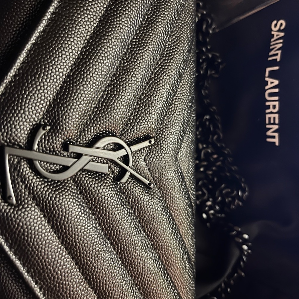 ‼️SOLD‼️SAINT LAURENT QUILTED LEATHER CHAIN WALLET (WOC) BLACK/BLACK